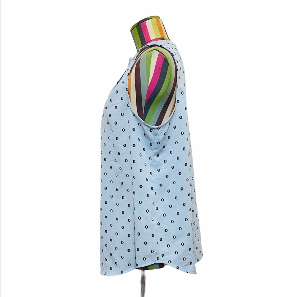 Ann Taylor Factory Light Blue Sleeveless Blouse - Picture 3 of 6